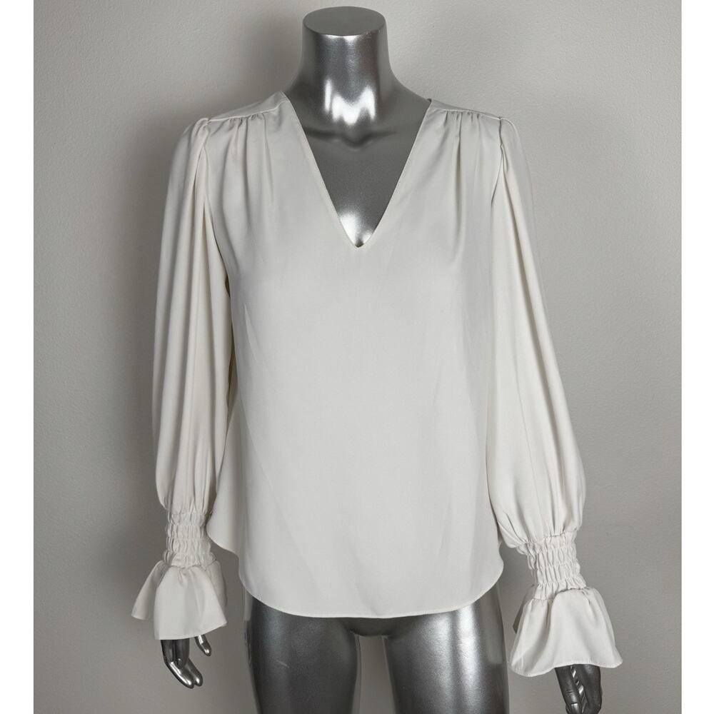 Amanda Uprichard Blouse Top Bone/off White Top Office Modest Feminine XS